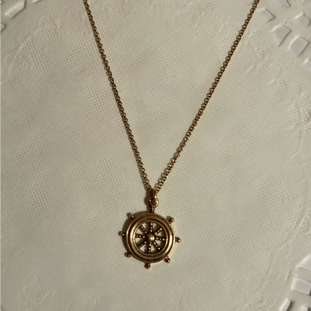 Gold Nautical Pendant Necklace